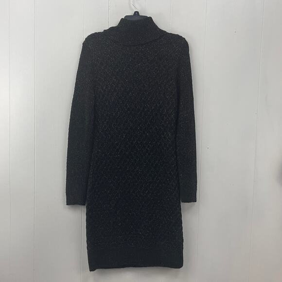 Apt 9 Womens Sweater Mini Dress Small Black Turtleneck Long Sleeve Stretch New - Picture 4 of 14